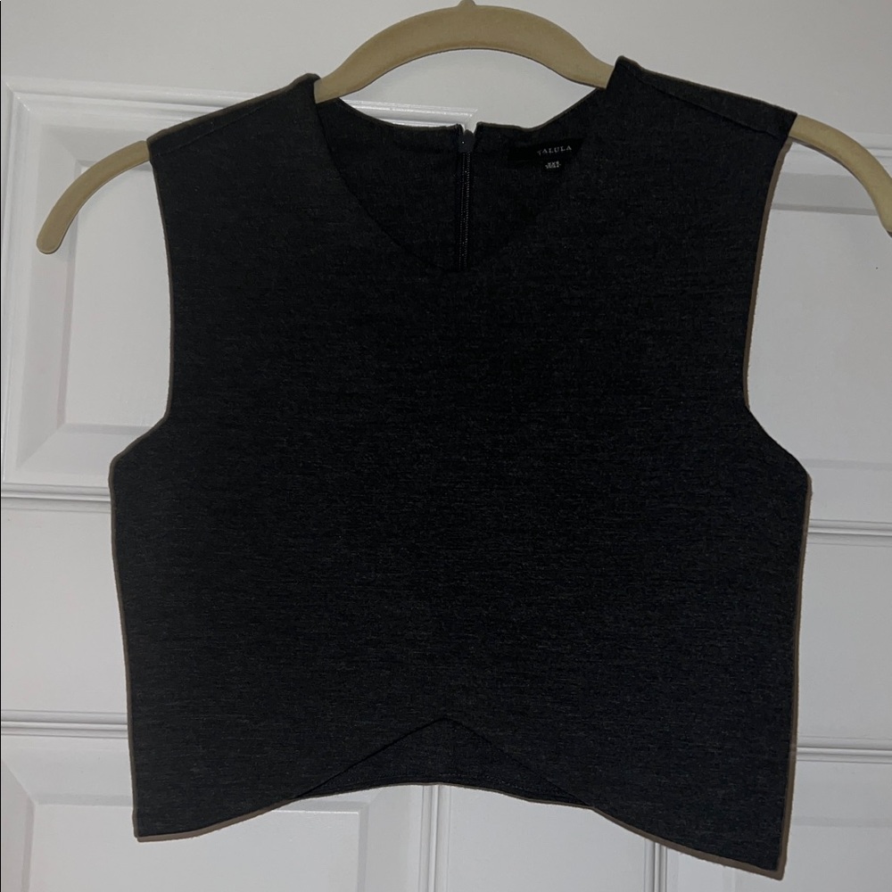 Talula Gray Textured Top